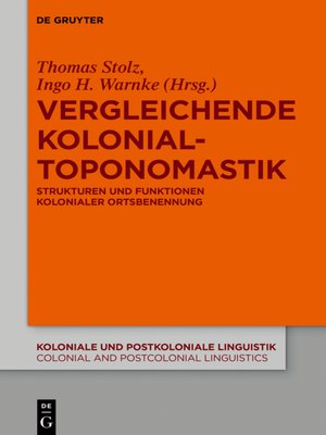 cover image of Vergleichende Kolonialtoponomastik